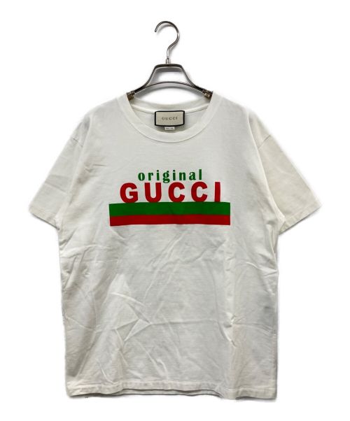 GUCCI（グッチ）GUCCI (グッチ) オーバーサイズロゴTシャツ アイボリー サイズ:XSの古着・服飾アイテム