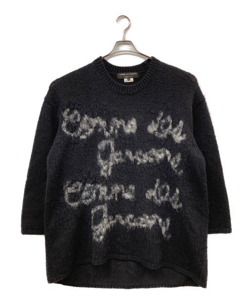 COMME des GARCONS HOMME PLUS（コムデギャルソンオムプリュス）COMME des GARCONS HOMME PLUS (コムデギャルソンオムプリュス) ロゴインターシャニット ブラック サイズ:Ｍの古着・服飾アイテム