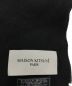 中古・古着 maison kitsune (メゾンキツネ) フォックスヘッドロゴ大判ストール ブラック 未使用品：12800円