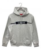 SUPREMEシュプリーム）の古着「Chest Twill Tape Hooded Sweatshirt」｜グレー