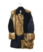 sacaiサカイ）の古着「Military Coat Faux Fur Panel」｜ネイビー×カーキ