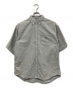 THE NORTHFACE PURPLELABELザ・ノースフェイス パープルレーベル）の古着「Stripe OX B.D. Big H/S Shirt」｜グレー