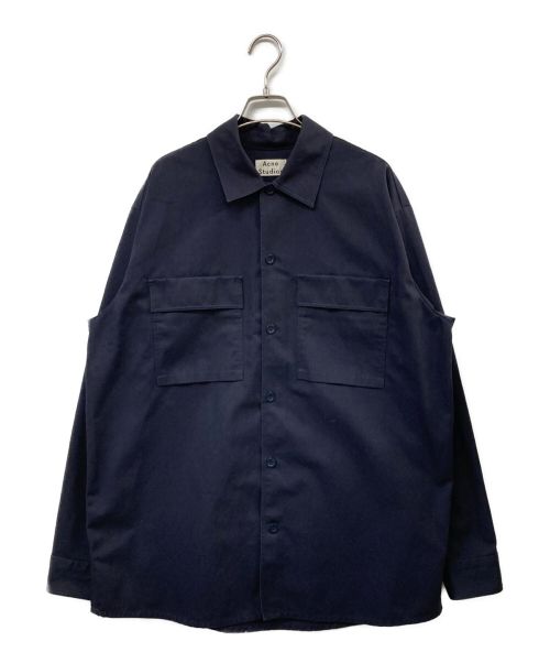 Acne studios（アクネ ストゥディオス）ACNE STUDIOS (アクネストゥディオス) Houston cotton twill shirt ネイビー サイズ:48の古着・服飾アイテム