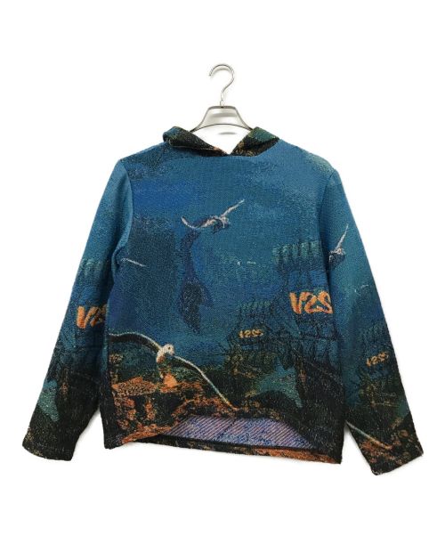 V2S5（V2S5）V2S5 (V2S5) “NEW DISCOVERIES” TAPESTRY HOODIE ブルー サイズ:Ｍの古着・服飾アイテム