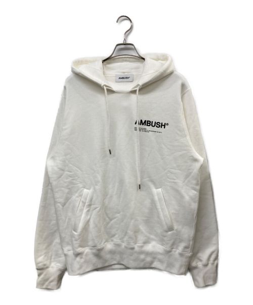 AMBUSH（アンブッシュ）AMBUSH (アンブッシュ) FLEECE WORKSHOP HOODIE ホワイト サイズ:Lの古着・服飾アイテム