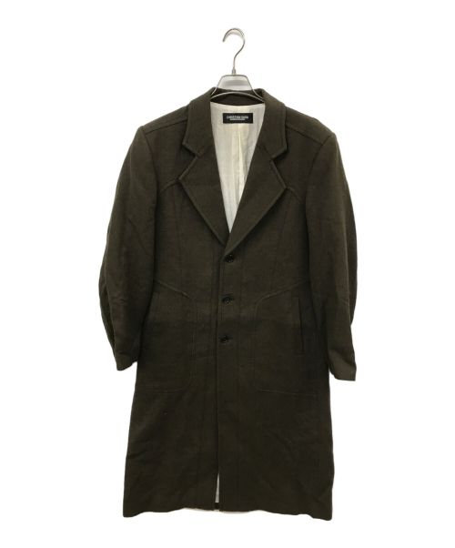 CHRISTIAN DADA（クリスチャンダダ）CHRISTIAN DADA (クリスチャンダダ) Paneled Tailored Melton Coat ブラウン サイズ:48の古着・服飾アイテム