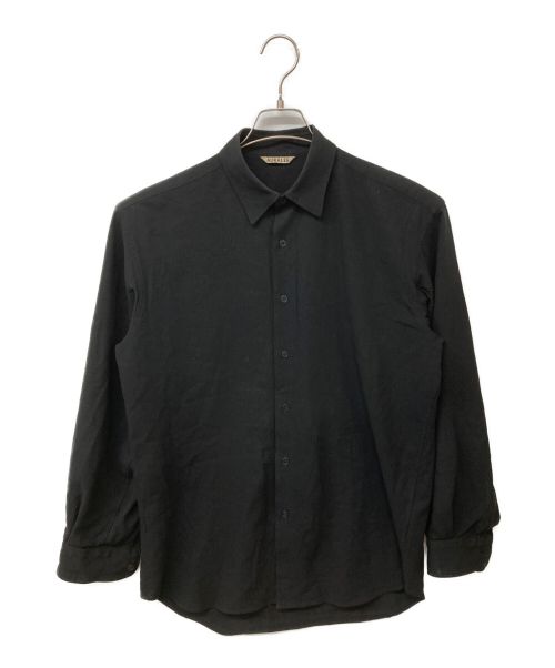 AURALEE（オーラリー）AURALEE (オーラリー) HARD TWIST WOOL VIYELLA SHIRT ブラック サイズ:Lの古着・服飾アイテム