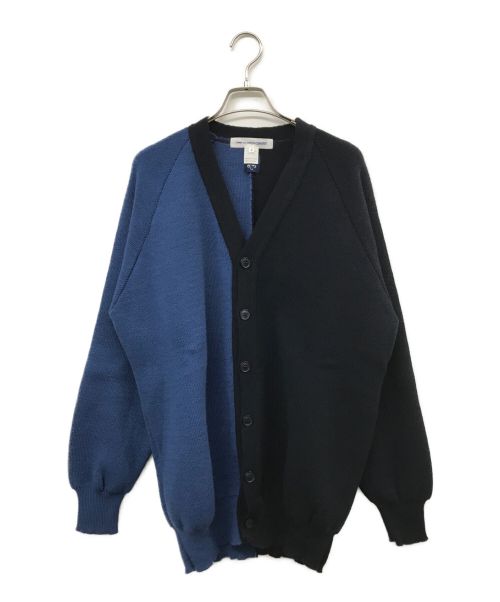 COMME des GARCONS SHIRT（コムデギャルソンシャツ）COMME des GARCONS SHIRT (コムデギャルソンシャツ) 21AW スコットランド製 Lochaven of Scotland oversize cardigan ブラック×ブルー サイズ:Mの古着・服飾アイテム