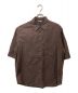 AURALEE（オーラリー）の古着「WASHED FINX HERRINGBONE HALF SLEEVED SHIRTS ウォッシュドシャツ」｜ブラウン