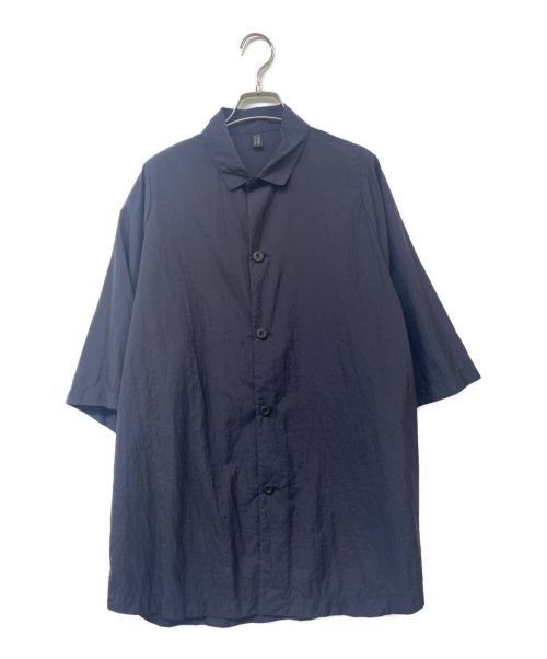 teatora（テアトラ）TEATORA (テアトラ) CARTRIDGE SHIRT S/S HOVER LAYER ルーズシルエットナイロンシャツ ネイビー サイズ:3の古着・服飾アイテム