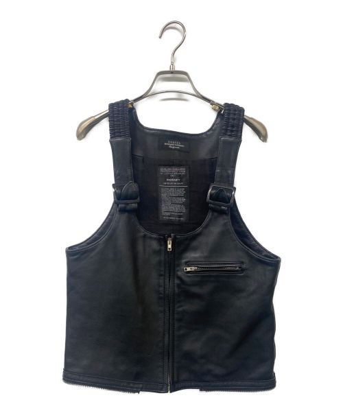 UNUSED（アンユーズド）UNUSED (アンユーズド) STRAP VEST レザーベスト ブラック サイズ:2の古着・服飾アイテム