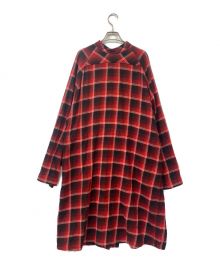 TAKAHIROMIYASHITA TheSoloIst.（タカヒロミヤシタ ザソロイスト）の古着「23SS MEDICAL GOWN SHIRT シャツコート メディカルガウンロングシャツ」｜レッド×ブラック