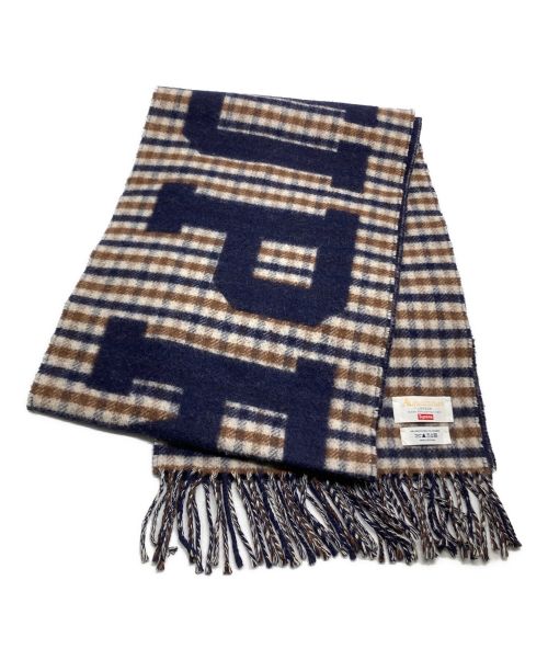 SUPREME（シュプリーム）Supreme (シュプリーム) Aquascutum (アクアスキュータム) Club CheckScarf ネイビー×ベージュの古着・服飾アイテム