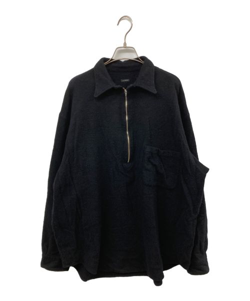 COMOLI（コモリ）COMOLI (コモリ) 23AW　縮絨ウール ハーフジップ ブラック サイズ:2の古着・服飾アイテム