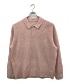 KITHキス）の古着「Boucle Harmon Rugby Pullover Sweater」｜ピンク