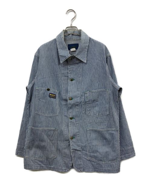 OSH KOSH B'gosh（オシュコシュ ビゴッシュ）OSH KOSH B'gosh (オシュコシュ ビゴッシュ) 70~80年代 ヒッコリーカバーオール ブルー×ホワイト サイズ:40の古着・服飾アイテム