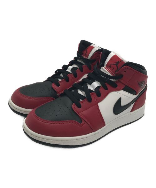 NIKE（ナイキ）NIKE (ナイキ) NIKE AIR JORDAN 1 MID GS ナイキ エアジョーダン1 レッド サイズ:25cmの古着・服飾アイテム