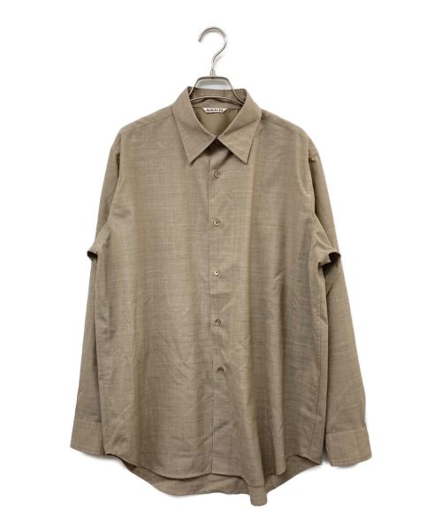 AURALEE（オーラリー）AURALEE (オーラリー) 24SS SUPER FINE TROPICAL WOOL SHIRT ベージュ サイズ:3の古着・服飾アイテム