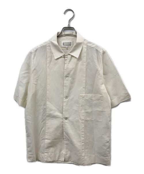 Maison Margiela 10（メゾンマルジェラ 10）Maison Margiela 10 (メゾンマルジェラ 10) Maison Margiela 10 Lounge Shirt ホワイト×ベージュ サイズ:40の古着・服飾アイテム