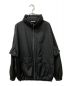 AURALEE（オーラリー）の古着「24SS AURALEE HARD TWIST POLYESTER SATIN LAMINATE ZIP BLOUSON」｜ブラック