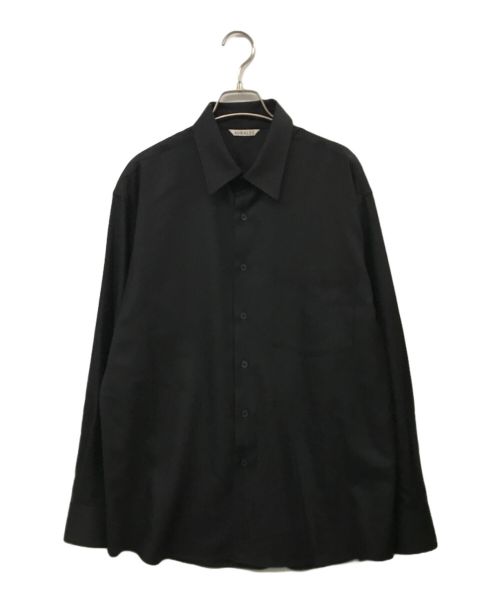 AURALEE（オーラリー）AURALEE (オーラリー) AURALEE SUPER LIGHT WOOL SHIRT スーパーライトウールシャツ ブラック サイズ:3の古着・服飾アイテム