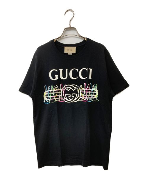 GUCCI（グッチ）GUCCI (グッチ) 23SS コットンジャージーTシャツ ブラック サイズ:Sの古着・服飾アイテム