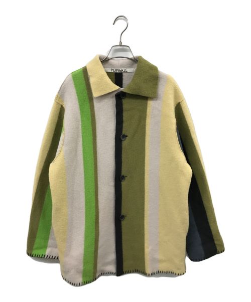 PERVERZE（パーバーズ）PERVERZE (パーバーズ) Blanket Coat イエロー サイズ:Fの古着・服飾アイテム