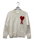 AMI Alexandre Mattiussiアミ アレクサンドル マテュッシ）の古着「RED AMI DE COEUR SWEATER」｜アイボリー×レッド