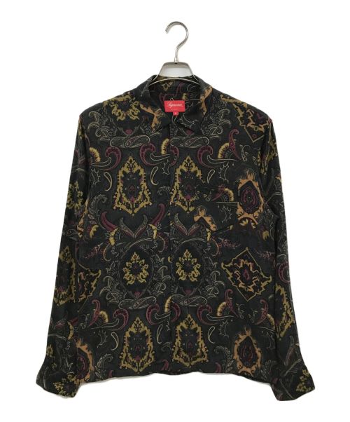 SUPREME（シュプリーム）Supreme (シュプリーム) Paisley Shirt グレー サイズ:Mの古着・服飾アイテム