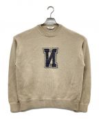 Name.ネーム）の古着「REVERSE LETTERMAN SWEATER」｜ベージュ