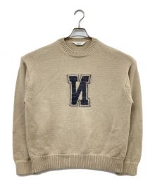 Name.（ネーム）の古着「REVERSE LETTERMAN SWEATER」｜ベージュ