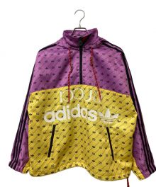 GUCCI×adidas（グッチ×アディダス）の古着「GG総柄ナイロンアノラックブルゾン」｜パープル×イエロー