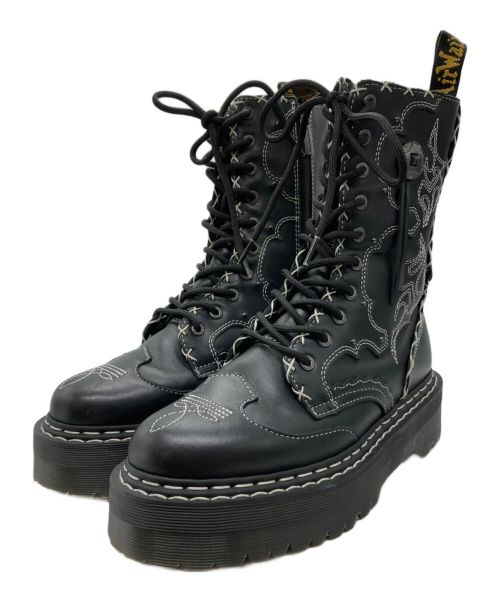 Dr.Martens（ドクターマーチン）Dr.Martens (ドクターマーチン) JADON HI ゴシックアメリカーナ 10 ホール ブーツ ブラック サイズ:26cmの古着・服飾アイテム