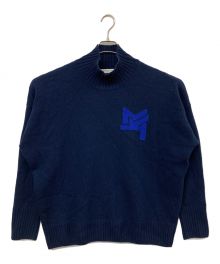 maison kitsune（メゾンキツネ）の古着「ハイネックニット」｜ネイビー