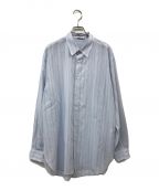 AURALEEオーラリー）の古着「HARD TWIST FINX ORGANDY STRIPE SHIRT」｜ブルー