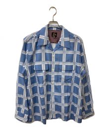 Needles（ニードルズ）の古着「Classic Shirt-R/C Lawn Cloth/Papillon Plaid」｜ブルー