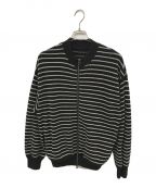 crepusculeクレプスキュール）の古着「Moss Stitch Zip cardigan」｜ホワイト×ブラック