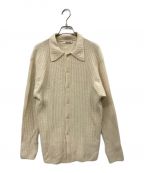 AURALEEオーラリー）の古着「23SS　BRUSHED COTTON WOOL RIB KNIT SHIRT」｜アイボリー