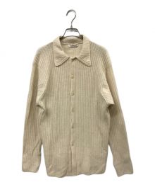 AURALEE（オーラリー）の古着「23SS　BRUSHED COTTON WOOL RIB KNIT SHIRT」｜アイボリー