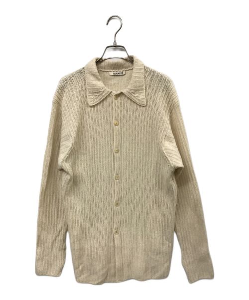 AURALEE（オーラリー）AURALEE (オーラリー) 23SS　BRUSHED COTTON WOOL RIB KNIT SHIRT アイボリー サイズ:3の古着・服飾アイテム