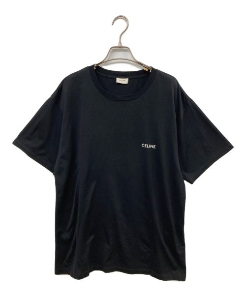 CELINE（セリーヌ）CELINE (セリーヌ) ロゴ ルーズTシャツ ブラック サイズ:Mの古着・服飾アイテム