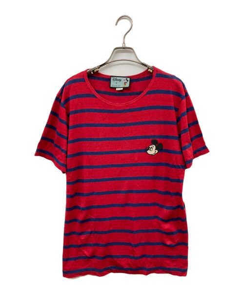 GUCCI（グッチ）GUCCI (グッチ) DISNEY (ディズニー) コットンリネンコラボTシャツ レッド サイズ:Lの古着・服飾アイテム