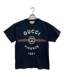 GUCCI（グッチ）の古着「コットンジャージー ”GUCCI FIRENZE 1921”」｜ネイビー