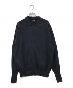 A.PRESSEアプレッセ）の古着「Cotton Knit Polo Collar Cardigan」｜ネイビー