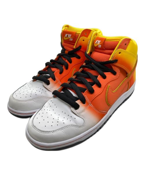 NIKE SB（ナイキエスビー）NIKE SB (ナイキエスビー) DUNK HIGH ホワイト×オレンジ サイズ:US10.5の古着・服飾アイテム