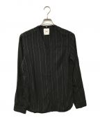 OAMCオーエーエムシー）の古着「Spirit Shirt Striped Viscose」｜ブラック