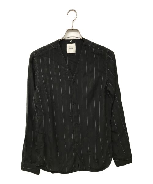 OAMC（オーエーエムシー）OAMC (オーエーエムシー) Spirit Shirt Striped Viscose ブラック サイズ:Sの古着・服飾アイテム