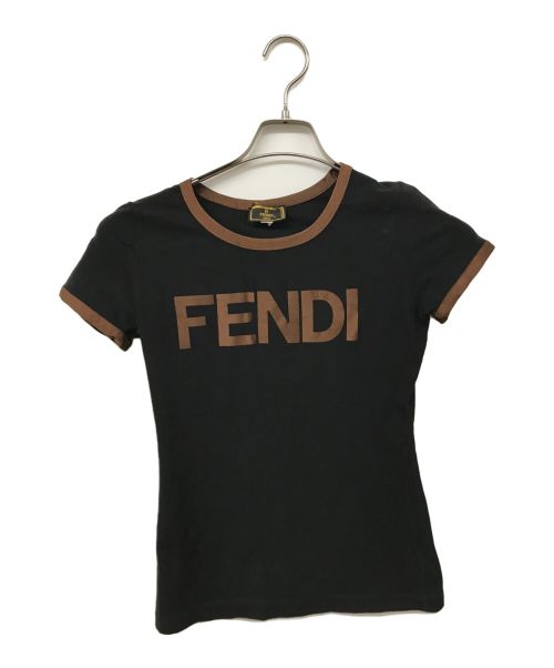 FENDI（フェンディ）FENDI (フェンディ) ヴィンテージロゴTシャツ ブラック サイズ:42の古着・服飾アイテム