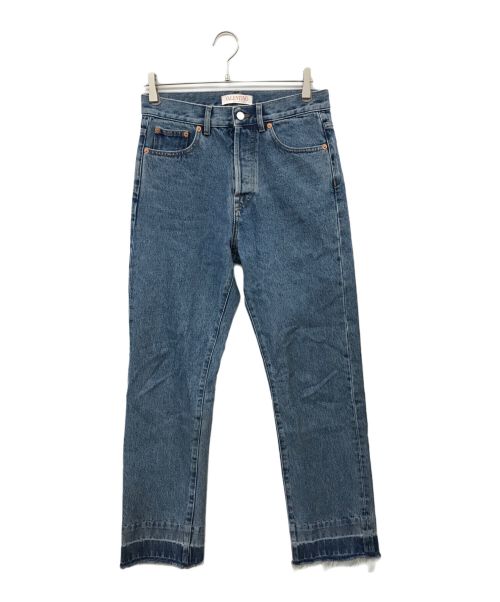 VALENTINO（ヴァレンティノ）VALENTINO (ヴァレンティノ) Detailed Straight Leg Jeans ブルー サイズ:29の古着・服飾アイテム