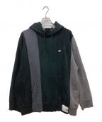 MIHARA YASUHIROミハラヤスヒロ）の古着「VERTICAL SWITHING HOODIE」｜グレー×ブラック